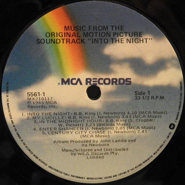 Various : Into The Night (Music From The Original Motion Picture Soundtrack) (LP, Album)