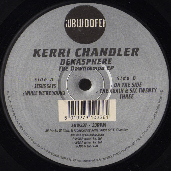 Kerri Chandler : Dekasphere (The Downtempo EP) (12", EP)