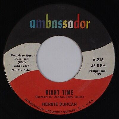 Herbie Duncan : Night Time (7", Promo)