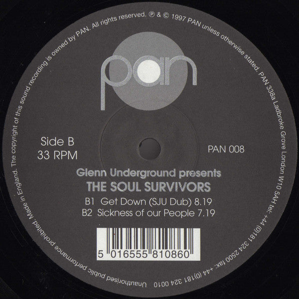 Glenn Underground Presents The Soul Survivors : Get Down (12")