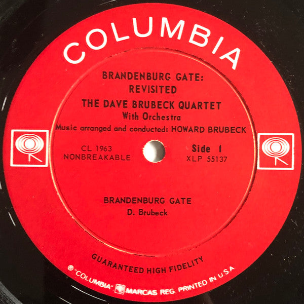 The Dave Brubeck Quartet With Orchestra* : Brandenburg Gate: Revisited (LP, Mono, Ter)