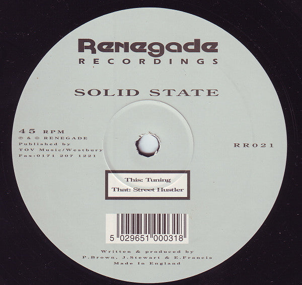 Solid State : Street Hustler / Tuning (12")