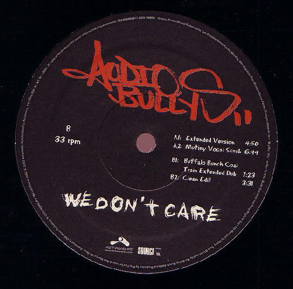 Audio Bullys : We Don't Care (12")