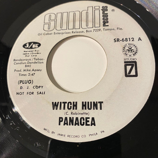 Panacea (22) : Witch Hunt (7", Single, Promo)
