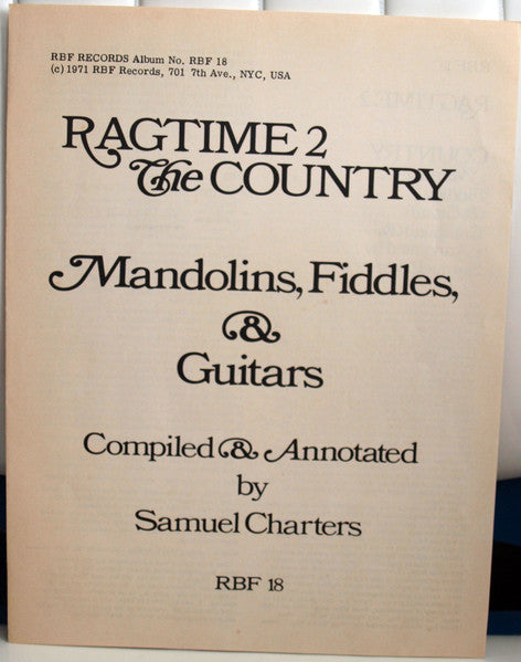 Various : Ragtime 2: The Country (LP, Comp)