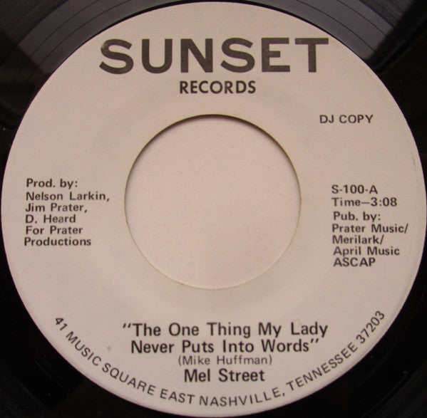 Mel Street : The One Thing My Lady Never Puts Into Words (7", Promo)