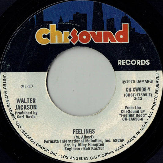 Walter Jackson : Feelings / Words (Are Impossible) (7", Single, Styrene, Pit)