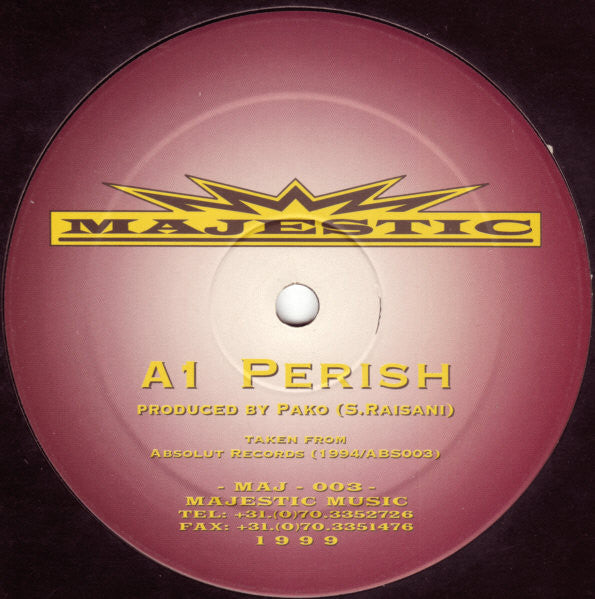 Pako / Majestic (3) : Perish (12")