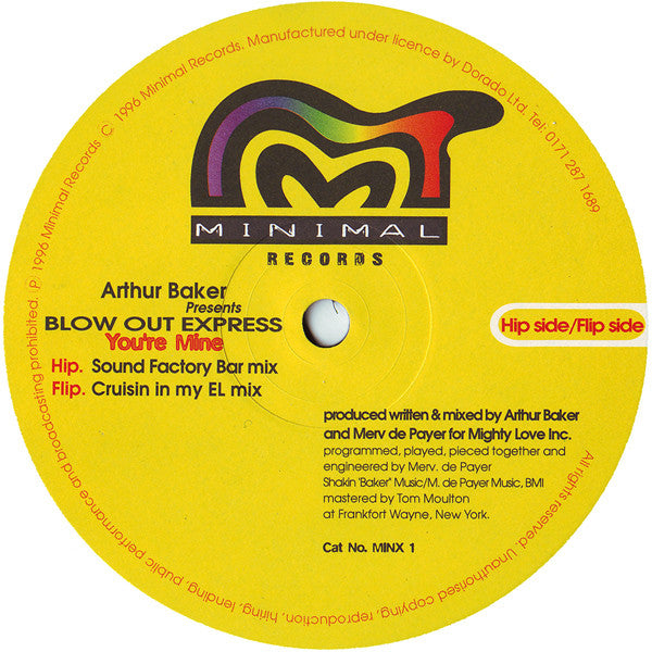 Arthur Baker Presents Blow Out Express : You're Mine (12")