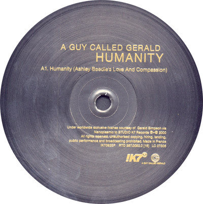 A Guy Called Gerald : Humanity (The Ashley Beedle Remixes) (12", EP)