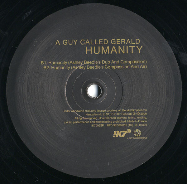 A Guy Called Gerald : Humanity (The Ashley Beedle Remixes) (12", EP)