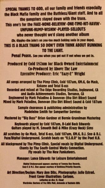 Above The Law : Black Mafia Life (Cass, Album)