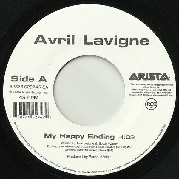 Avril Lavigne : My Happy Ending (7", Single)