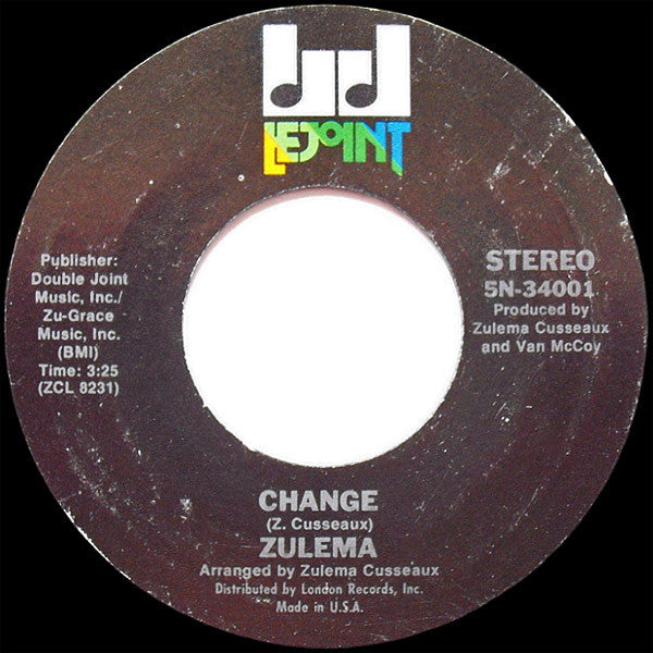 Zulema : Change / Hanging On To A Memory (7", Single)