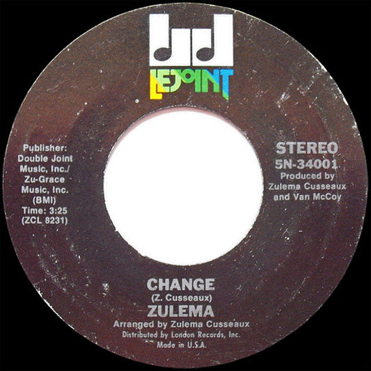 Zulema : Change / Hanging On To A Memory (7", Single)
