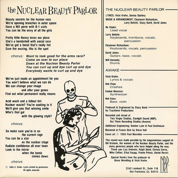 Re Styles (2) And The Final Rinse / V.K.* And Sci-Fi (4) : The Nuclear Beauty Parlor (7")