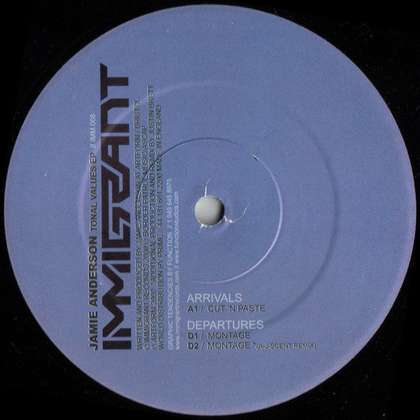 Jamie Anderson : Tonal Values EP (12", EP)