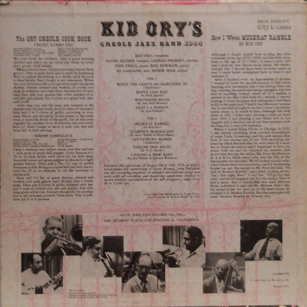 Kid Ory's Creole Jazz Band* : Kid Ory's Creole Jazz Band 1954 (LP, Album)