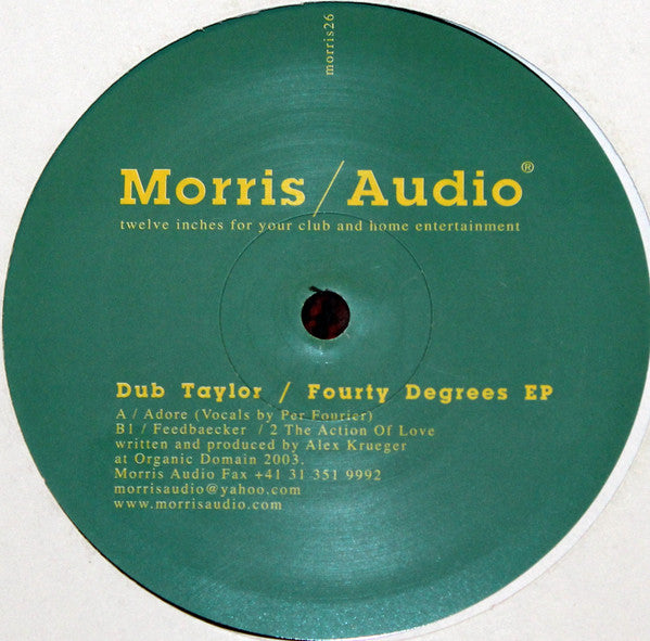Dub Taylor : Fourty Degrees EP (12", EP)