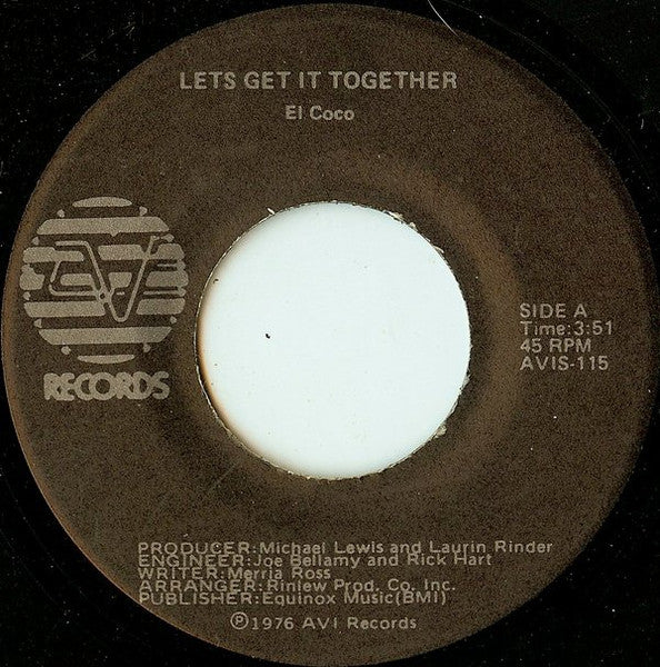 El Coco : Lets Get It Together (7", Single, Bla)