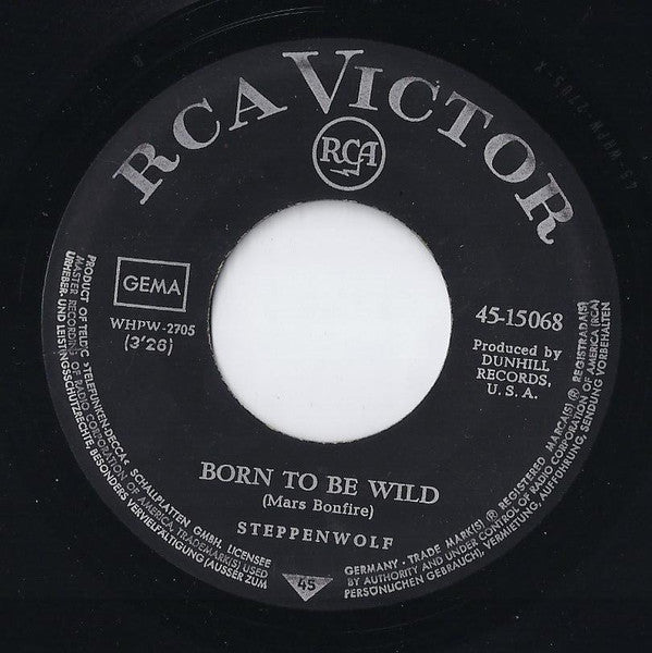 Steppenwolf : Born To Be Wild (7", Single)
