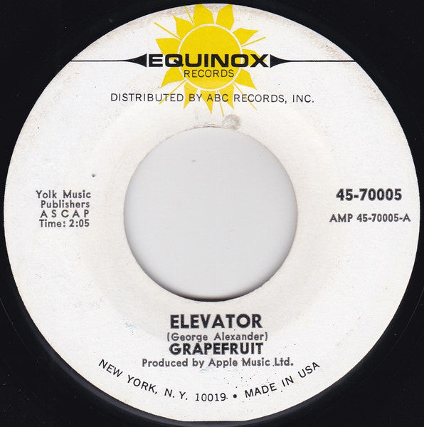 Grapefruit : Elevator (7", Single)