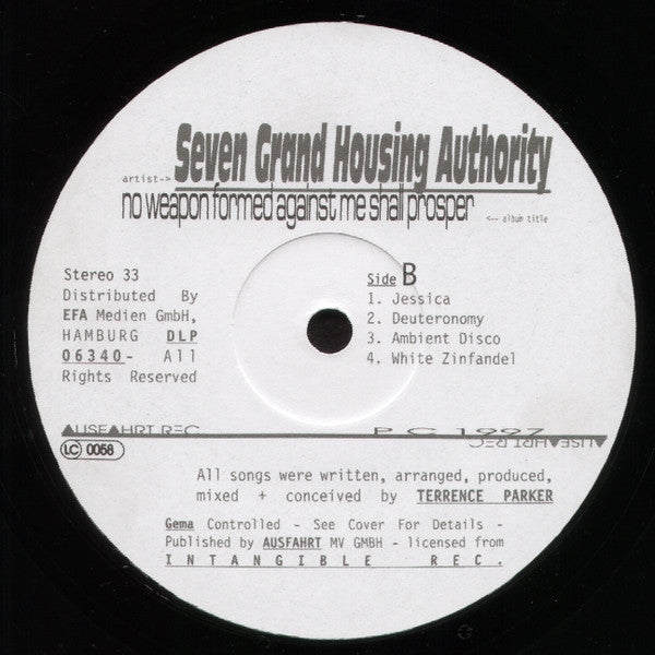 Seven Grand Housing Authority : No Weapon Formed Against Me Shall Prosper (2xLP)