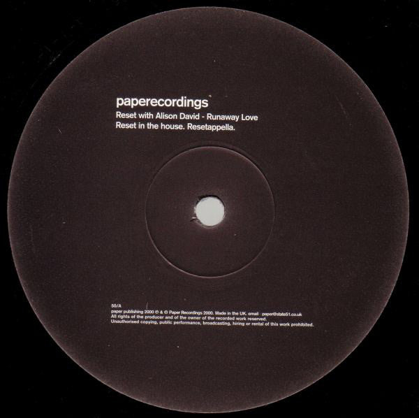 Reset With Alison David : Runaway Love (12")