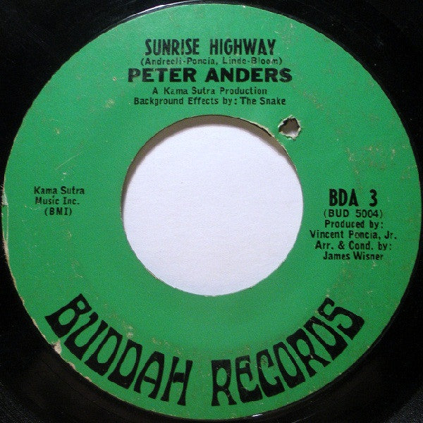 Peter Anders : Sunrise Highway (7", Single)