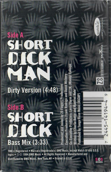 20 Fingers Feat Gillette : Short Dick Man (Cass, Single)