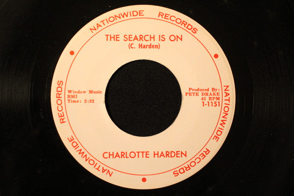 Charlotte Harden : The Search Is On / My Crazy Heart (7", Single)