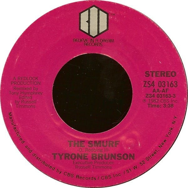 Tyrone Brunson : The Smurf / I Need Love (7", Styrene)