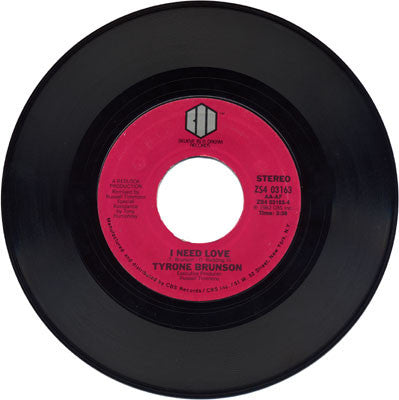 Tyrone Brunson : The Smurf / I Need Love (7", Styrene)