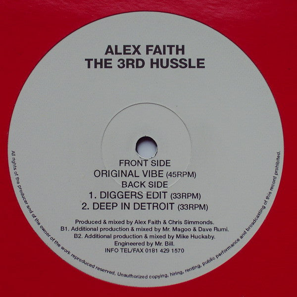 Alex Faith : The 3rd Hussle (12")