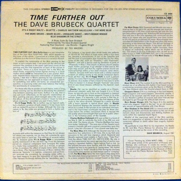 The Dave Brubeck Quartet : Time Further Out (Miro Reflections) (LP, Album, RE, San)