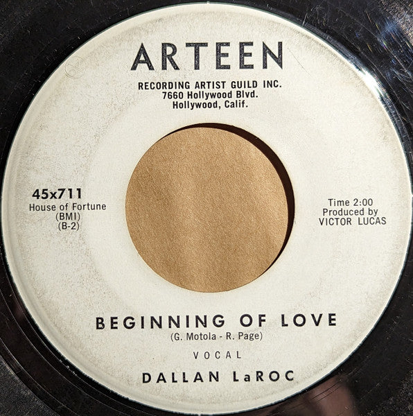 Dallan LaRoc : Beginning Of Love / Until (7")