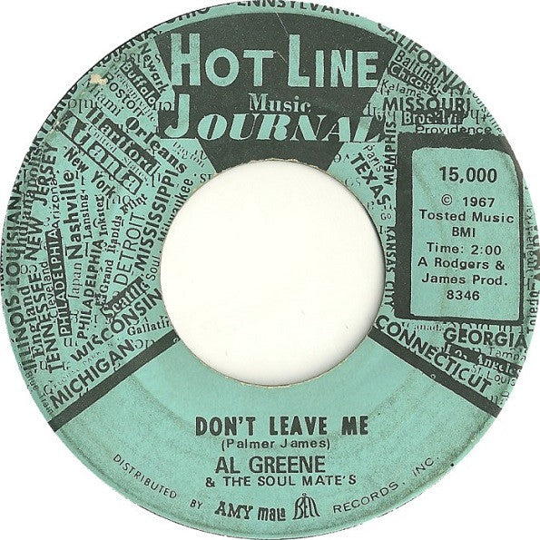Al Greene & The Soul Mates : Back Up Train / Don't Leave Me (7", ARP)
