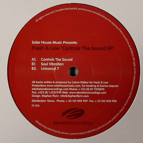 Fresh & Low : Controls The Sound EP (12", EP)