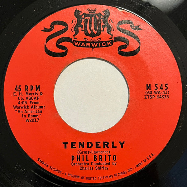 Phil Brito : Tenderly (7", Single)