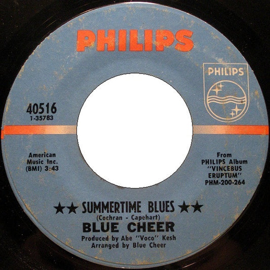 Blue Cheer : Summertime Blues (7", Single, Pit)