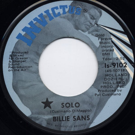 Billy Sans : Solo (7", Los)