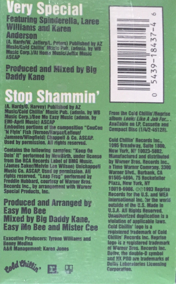 Big Daddy Kane : Very Special/Stop Shammin' (Cass, Single)