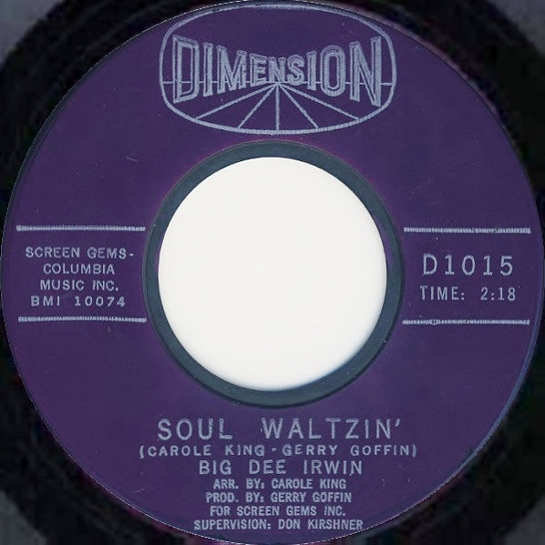 Big Dee Irwin : Happy Being Fat / Soul Waltzin' (7", Single)