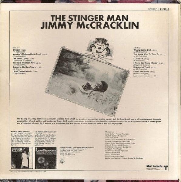 Jimmy McCracklin : The Stinger Man (LP, Album)