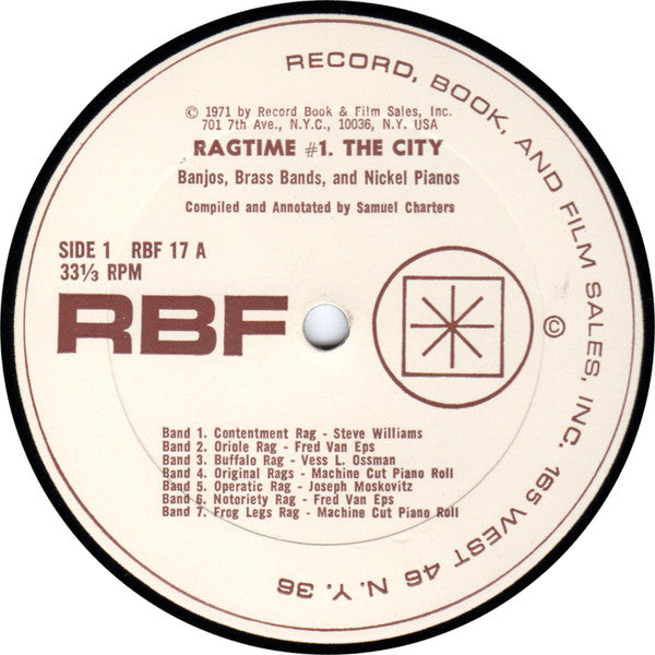 Various : Ragtime 1: The City (LP, Comp)