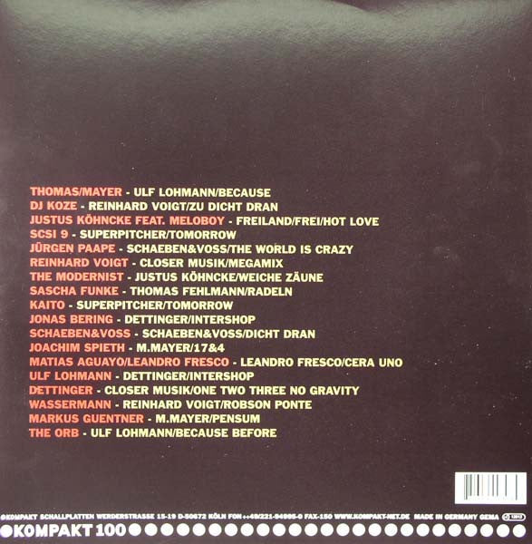 Various : Kompakt 100 (4x12")
