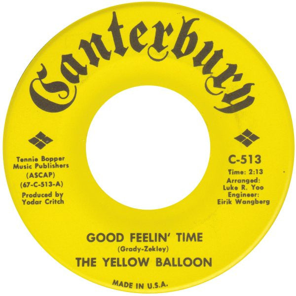 Yellow Balloon : Good Feelin' Time (7", Single)