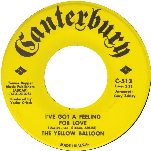 Yellow Balloon : Good Feelin' Time (7", Single)