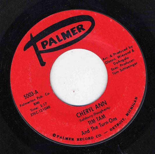 Tim Tam And The Turn-Ons : Cheryl Ann / Seal It With A Kiss (7", Single, Styrene)