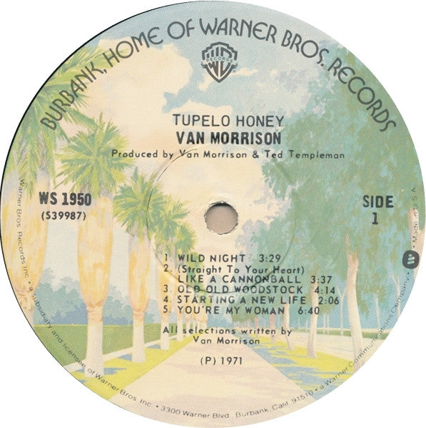 Van Morrison : Tupelo Honey (LP, Album, RE, Win)